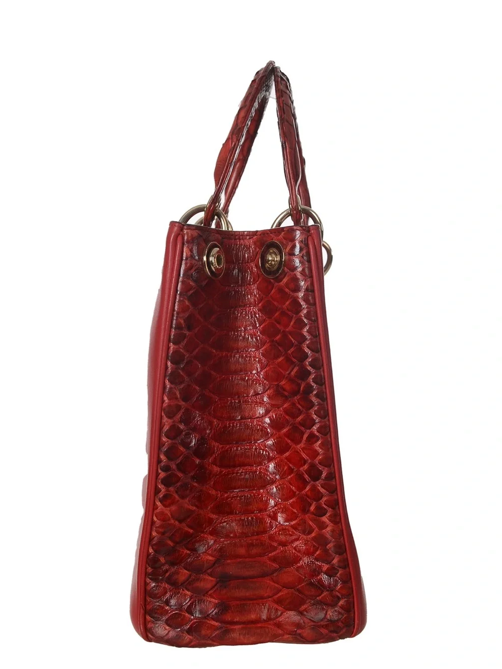 ♥️Dior Red Diorissimo Loho Large Designer Top-Handle Tote with Gold Hardware ♥️